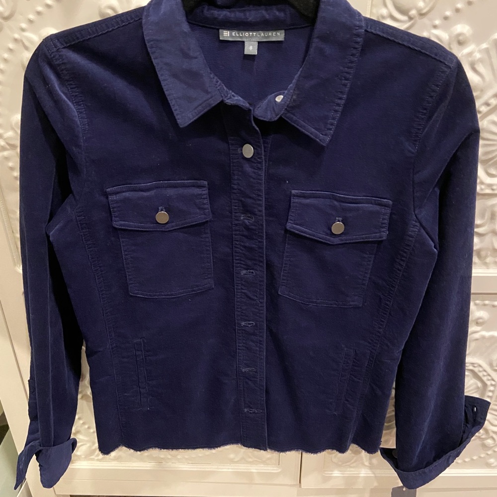 Elliot Lauren fine corduroy Navy jacket size 8